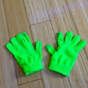 Neon gloves